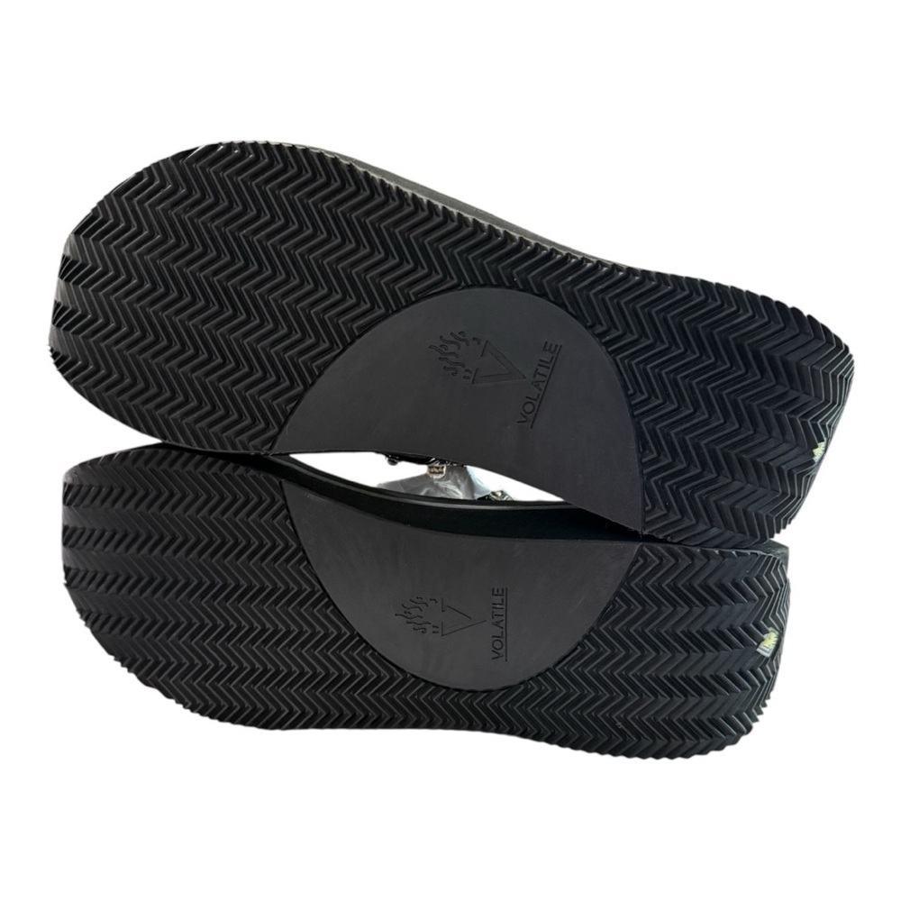 Volatile Gypsy Black Multi Rhinestone Wedge Flip-Flops - Picture 6 of 8